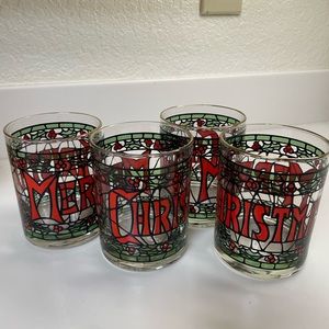 🍄SOLD🍄 VINTAGE stained glass drinking cups